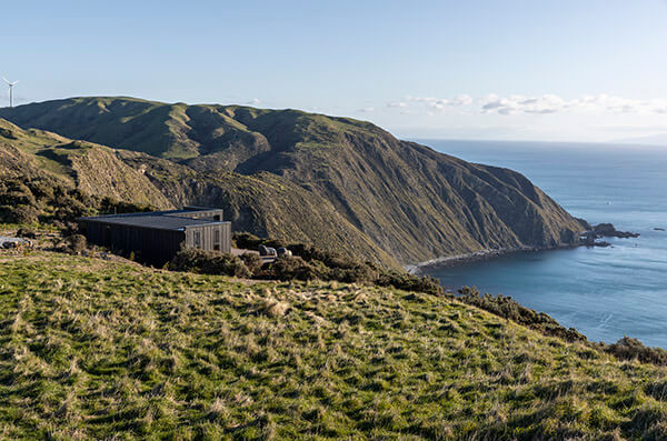 Stunning natural views and cliffs as seen from the luxury New Zealand accommodation at Pipinui Point